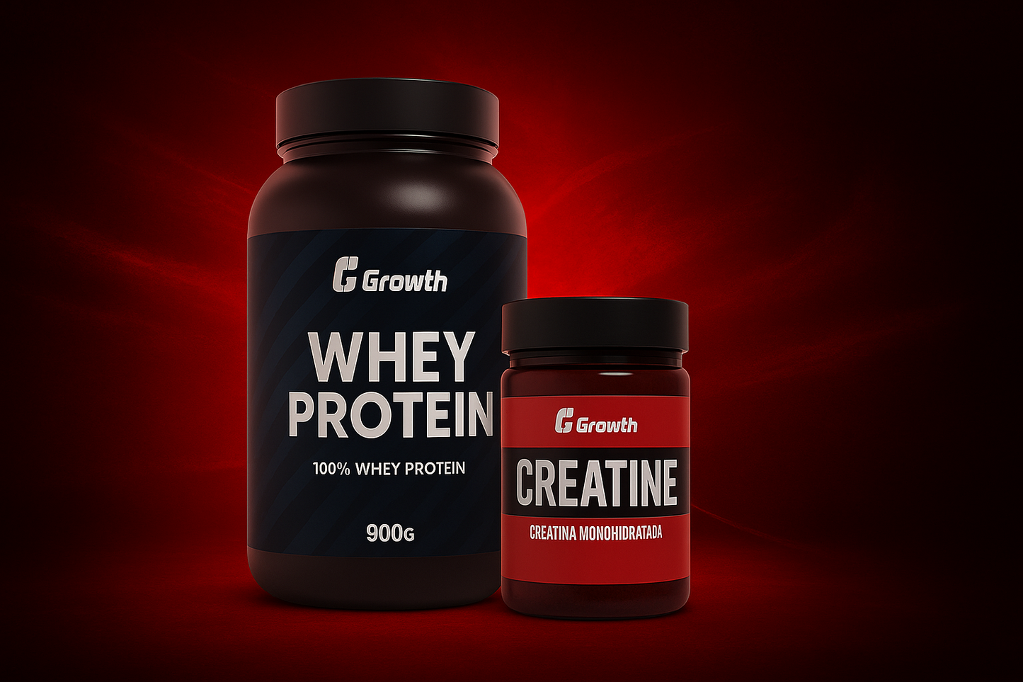 Combo Growth Whey Protein + Creatina Hardcore – 900g + 300g